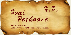 Hval Petković vizit kartica
